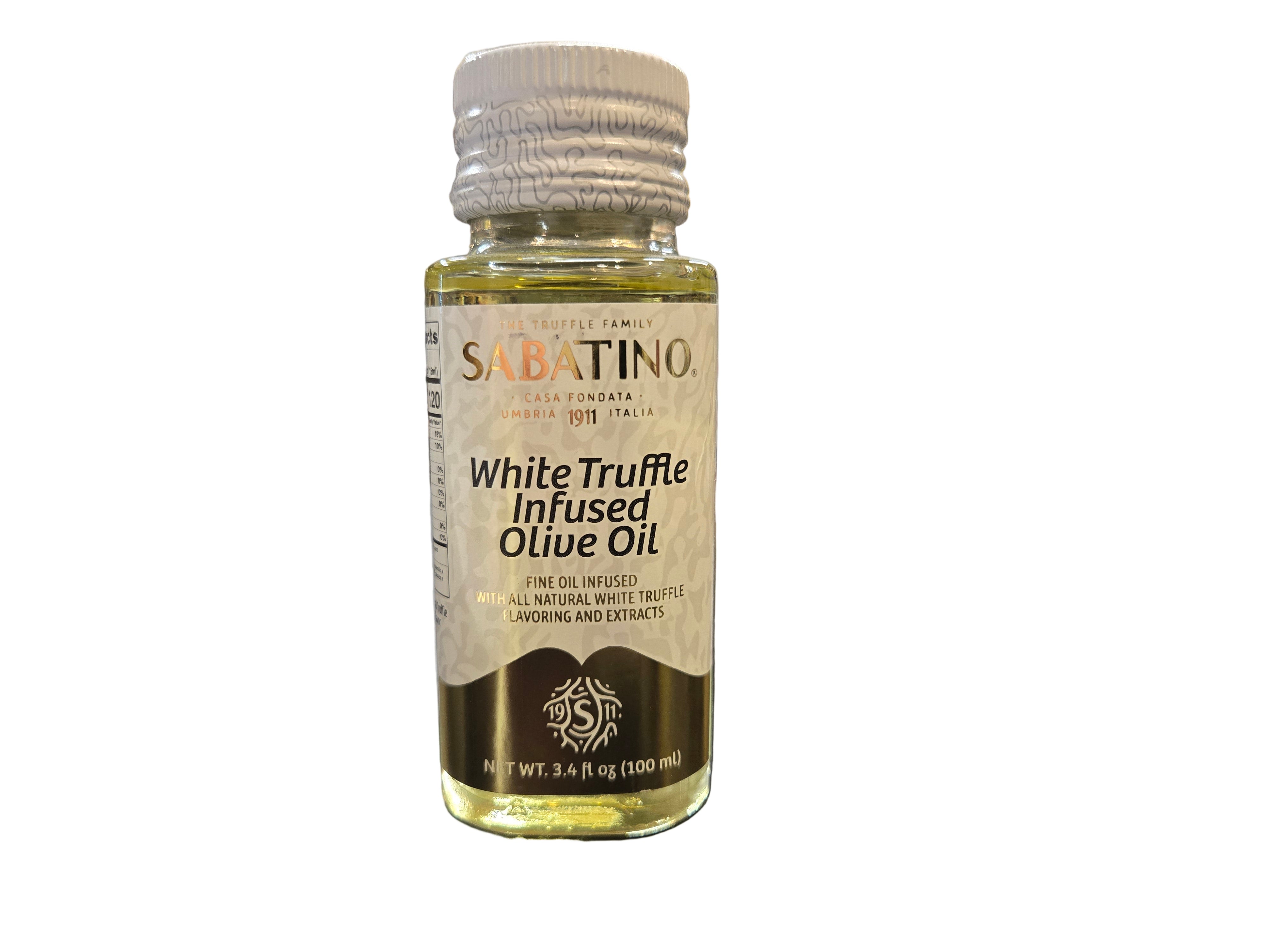 Sabatino White Truffle infused olive oil available at Olive Oil Etcetera