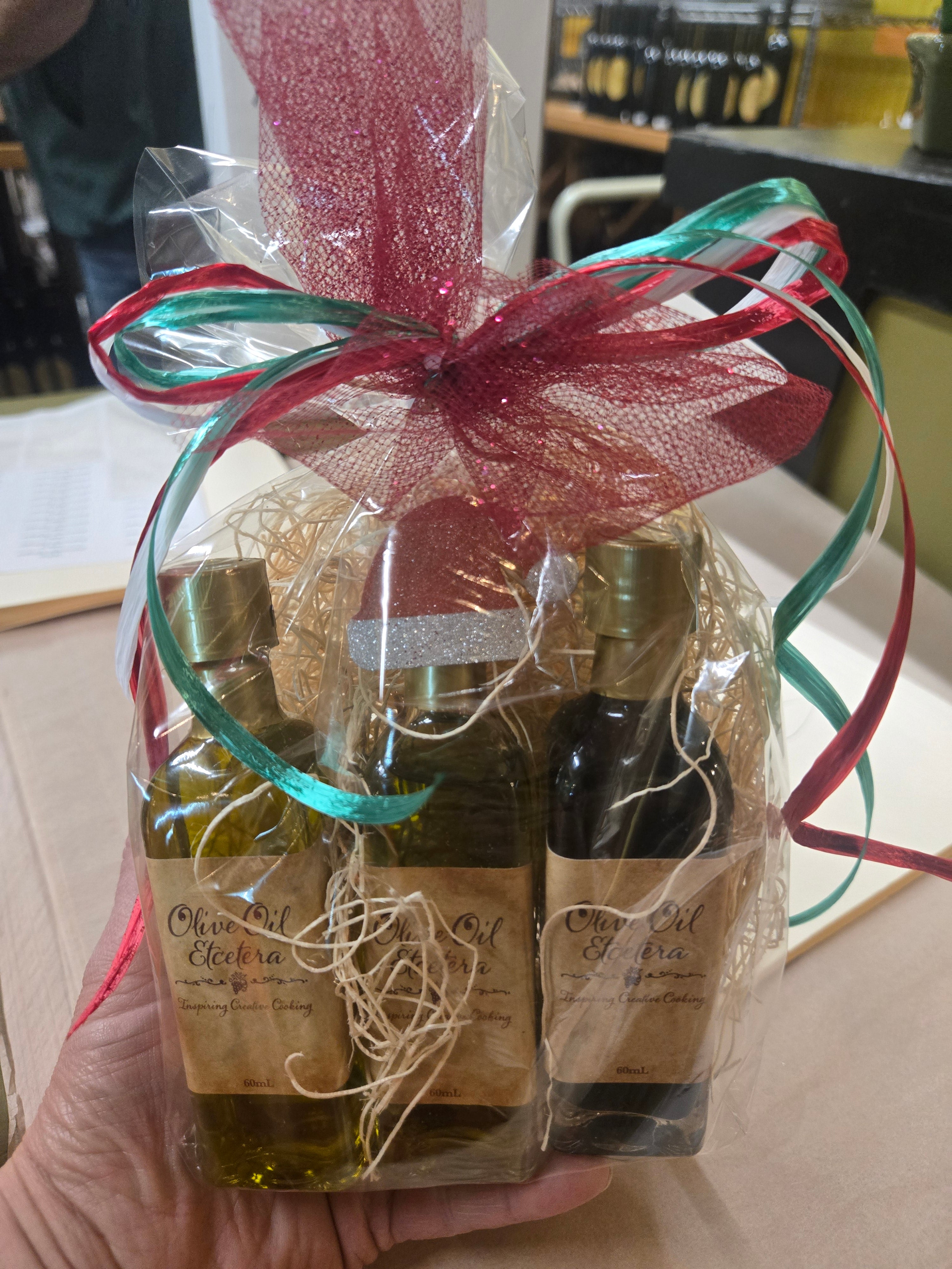 Favorite trio of Olive Oil & Balsamic Vinegar in a bag