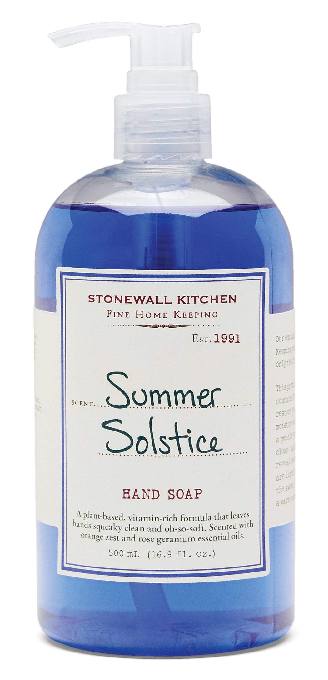 Stonewall Kitchen Summer Solstice Hand Soap - Olive Oil Etcetera