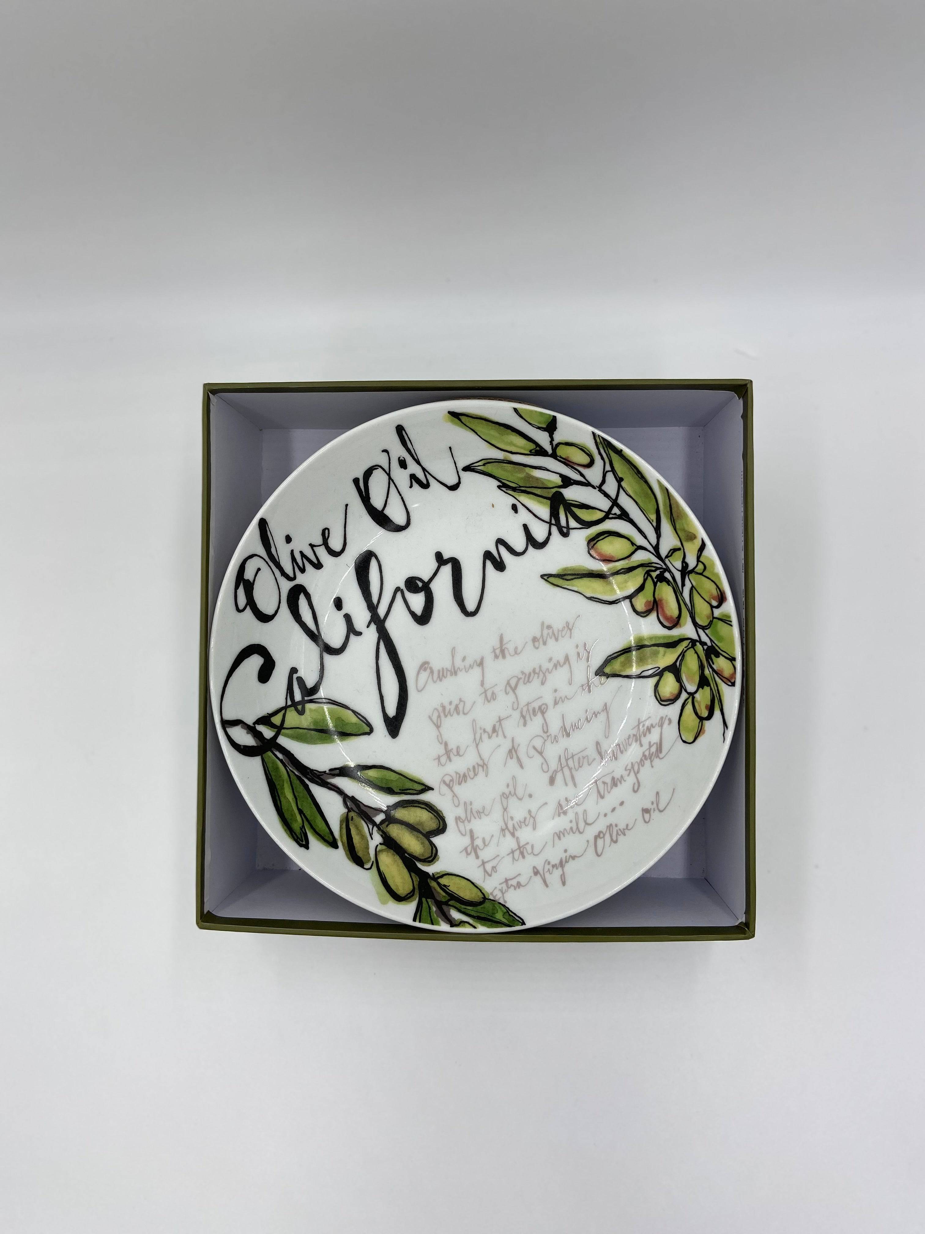 Rosanna Set of 4 Pasta/Serving Bowls - Green Olive Design (8.5 inch) - Olive Oil Etcetera