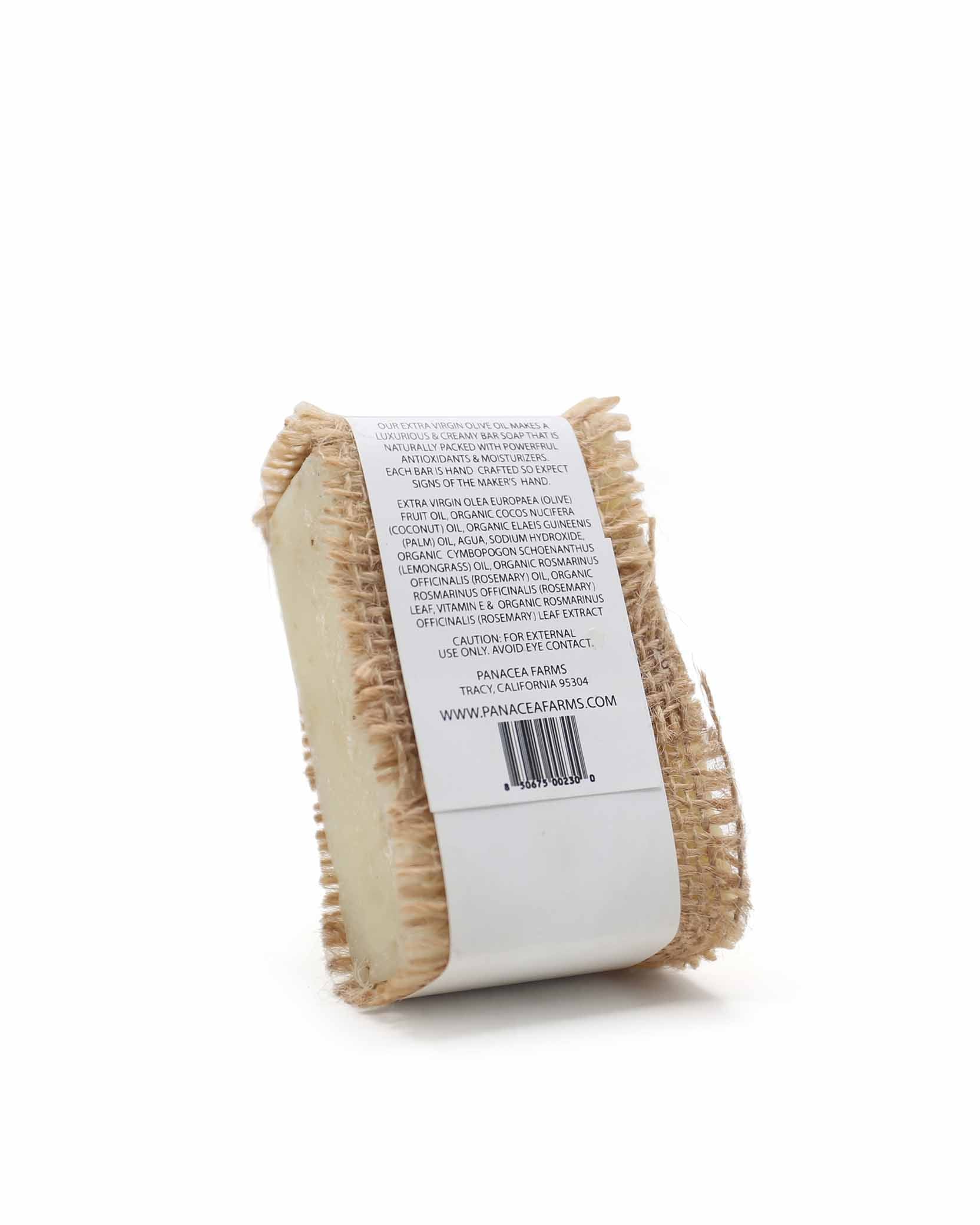 Panacea Extra Virgin Olive Oil Bar Soap - Olive Oil Etcetera