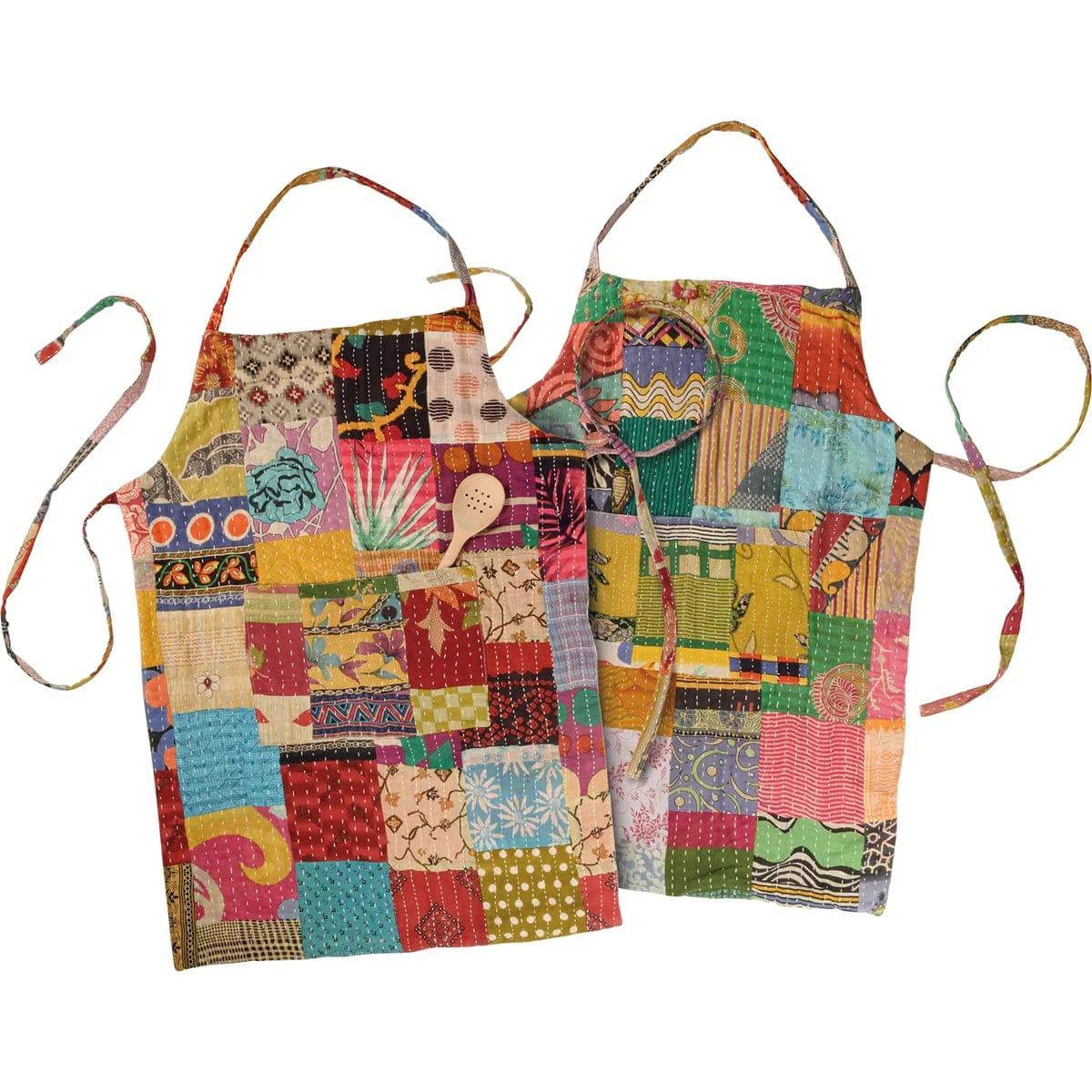 Patchwork Apron from Primitives By Kathy at Olive Oil Etcetera