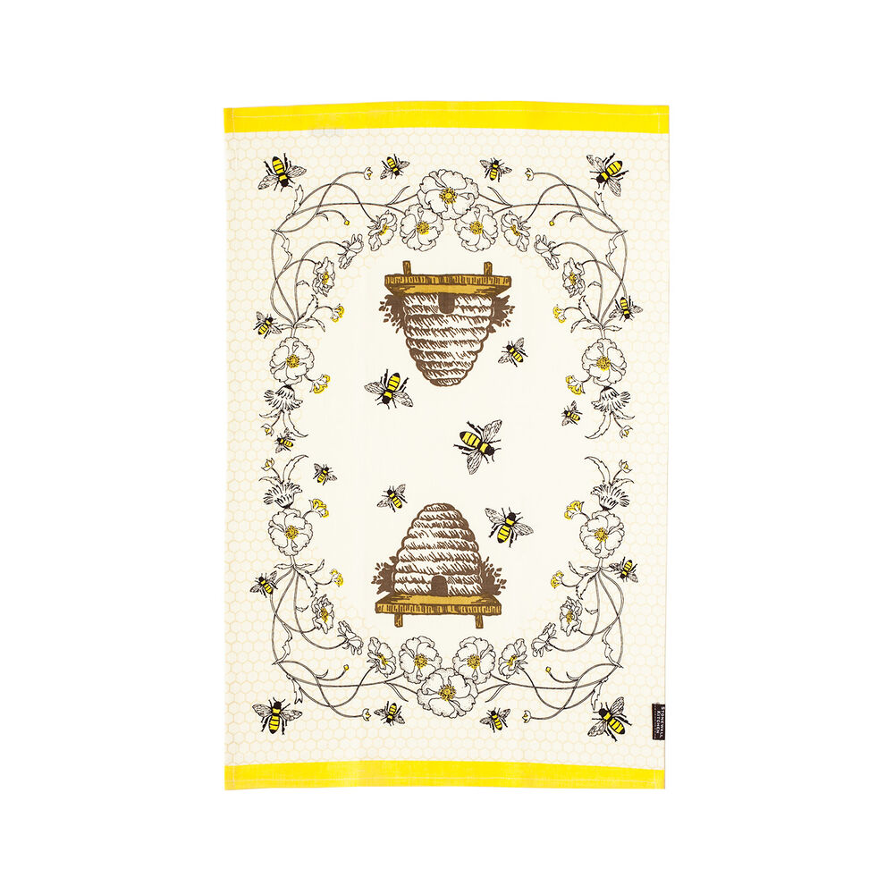 Stonewall Kitchen Patterned Tea Towel Beehive- Olive Oil Etcetera 