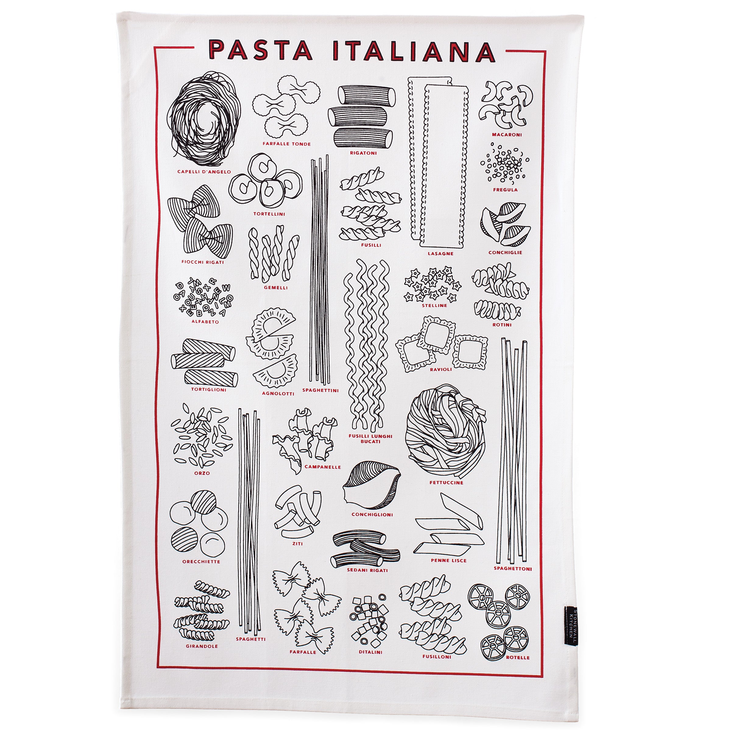 Pasta Italiano tea towel by Stonewall Kitchen