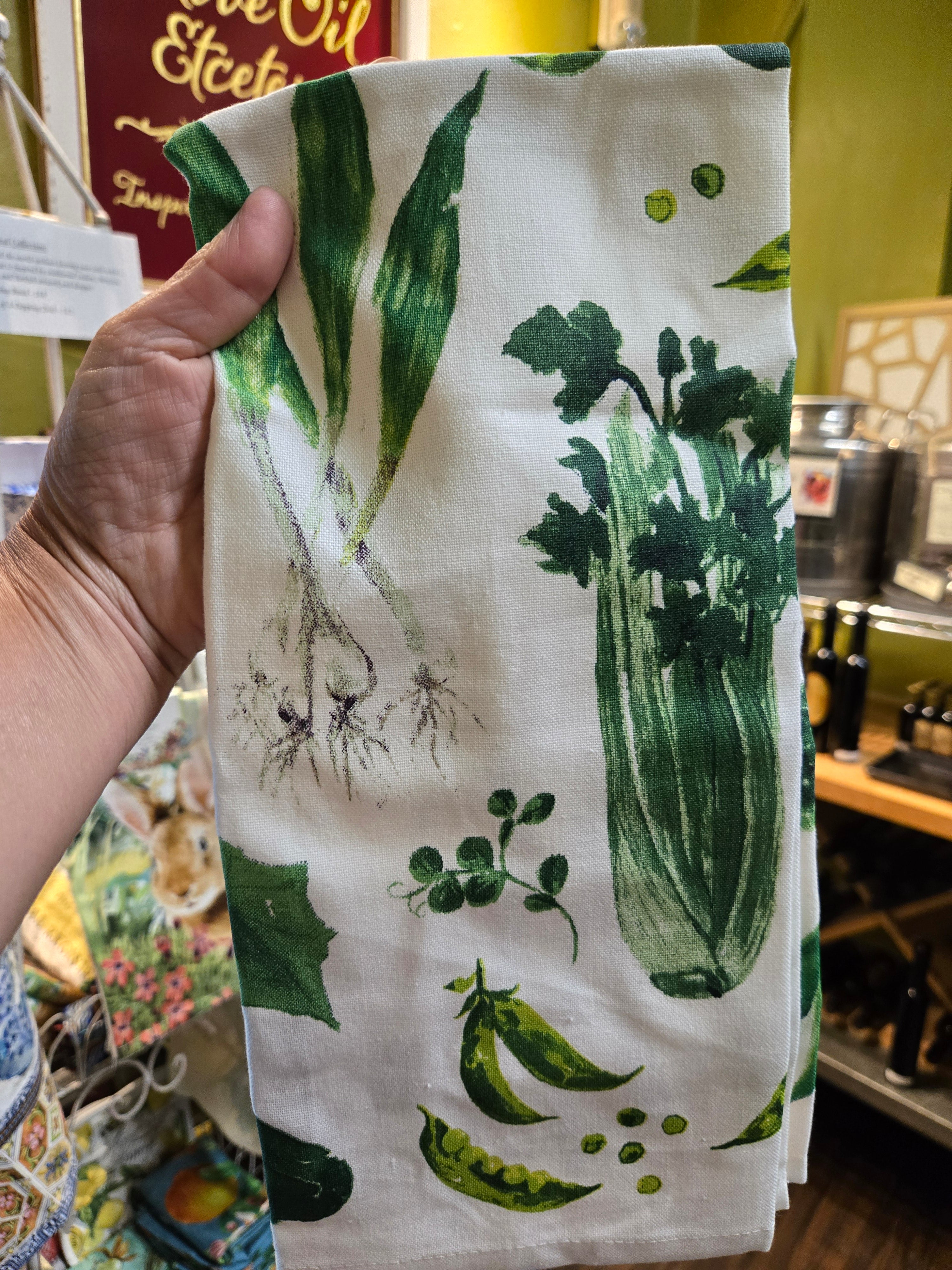 Verdant Veggies tea towel Stonewall Kitchen