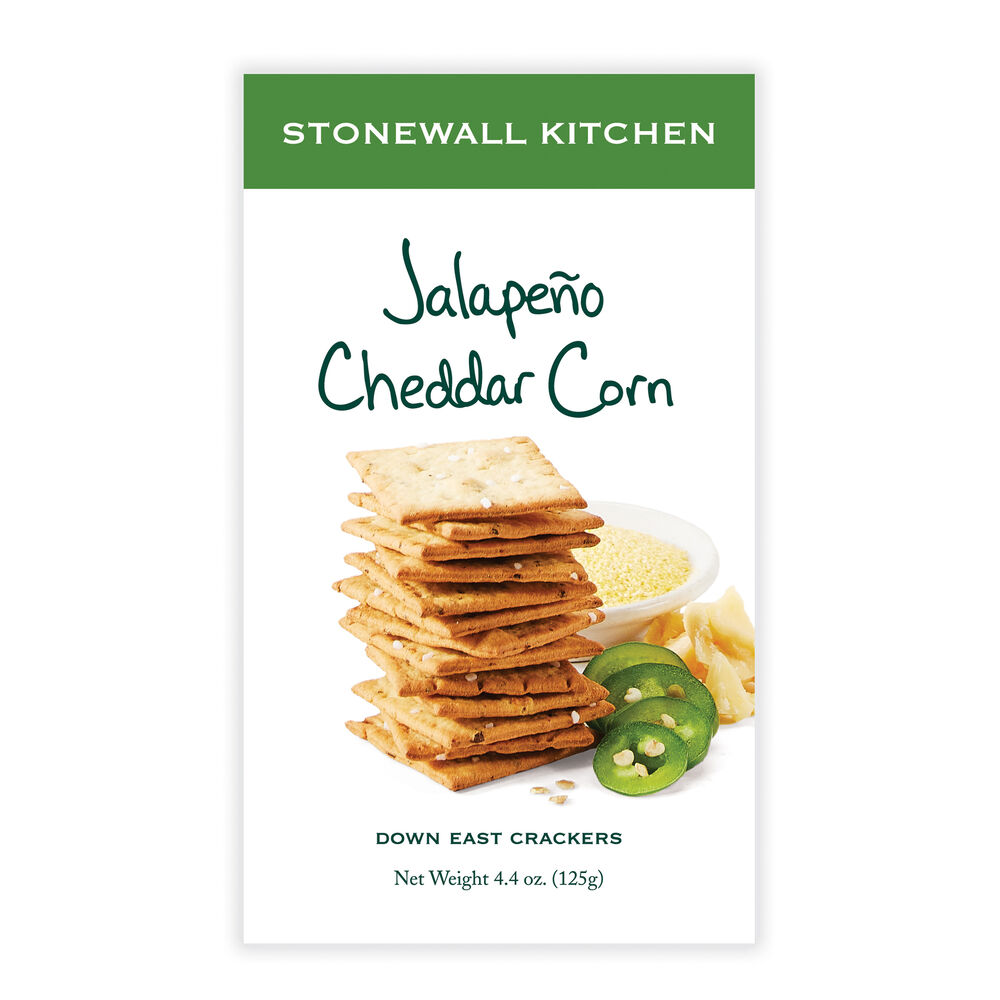 Stonewall Kitchen Jalapeno Cheddar Corn Crackers- Olive Oil Etcetera- Bucks County's Gourmet Oil and Vinegar Shop
