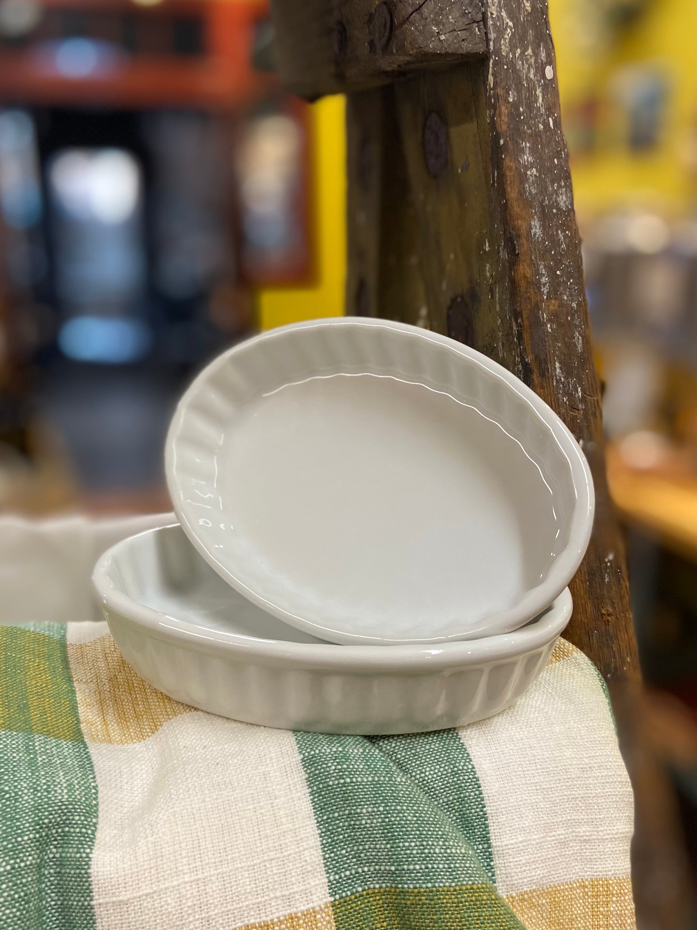 White Oval Dipping Dish - 6 in - Olive Oil Etcetera 